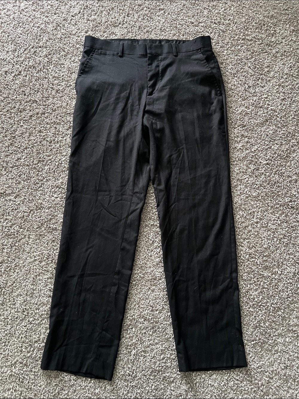 JF Men's Slim Fit Black Dress Pants